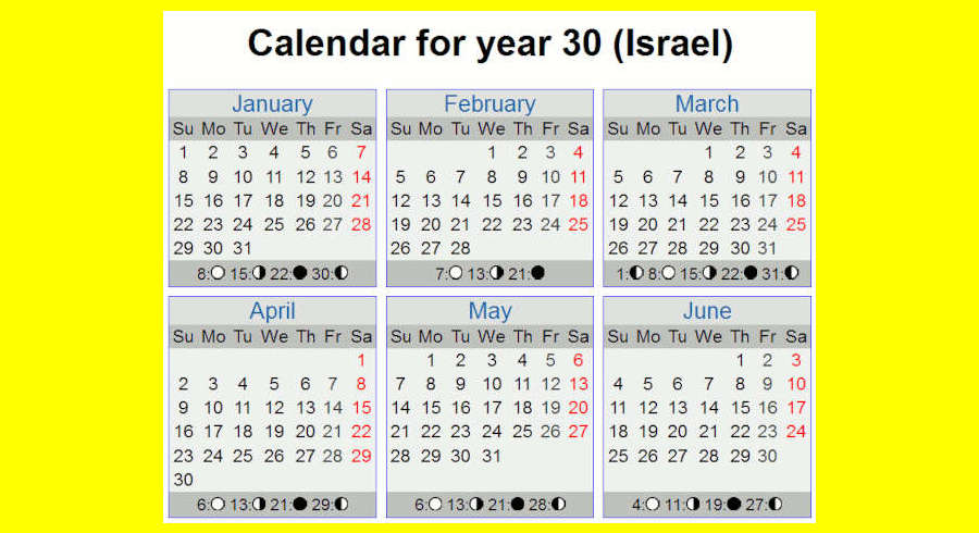 Calendar for March, April 30 AD from www.timeanddate.com