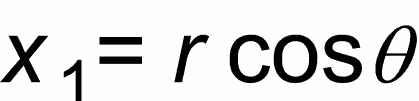 Image: x1 = rcos theta